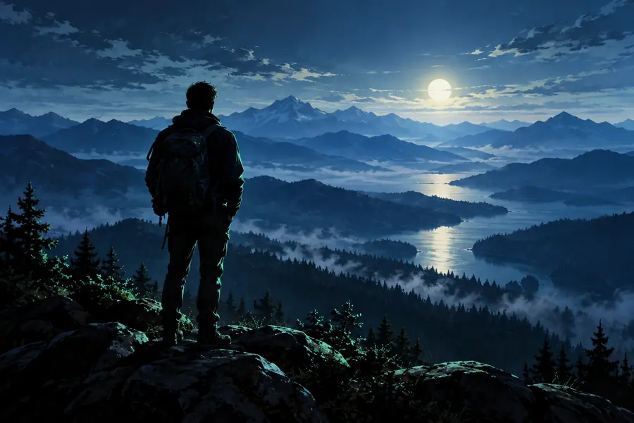 An early image concept with a simple scene description